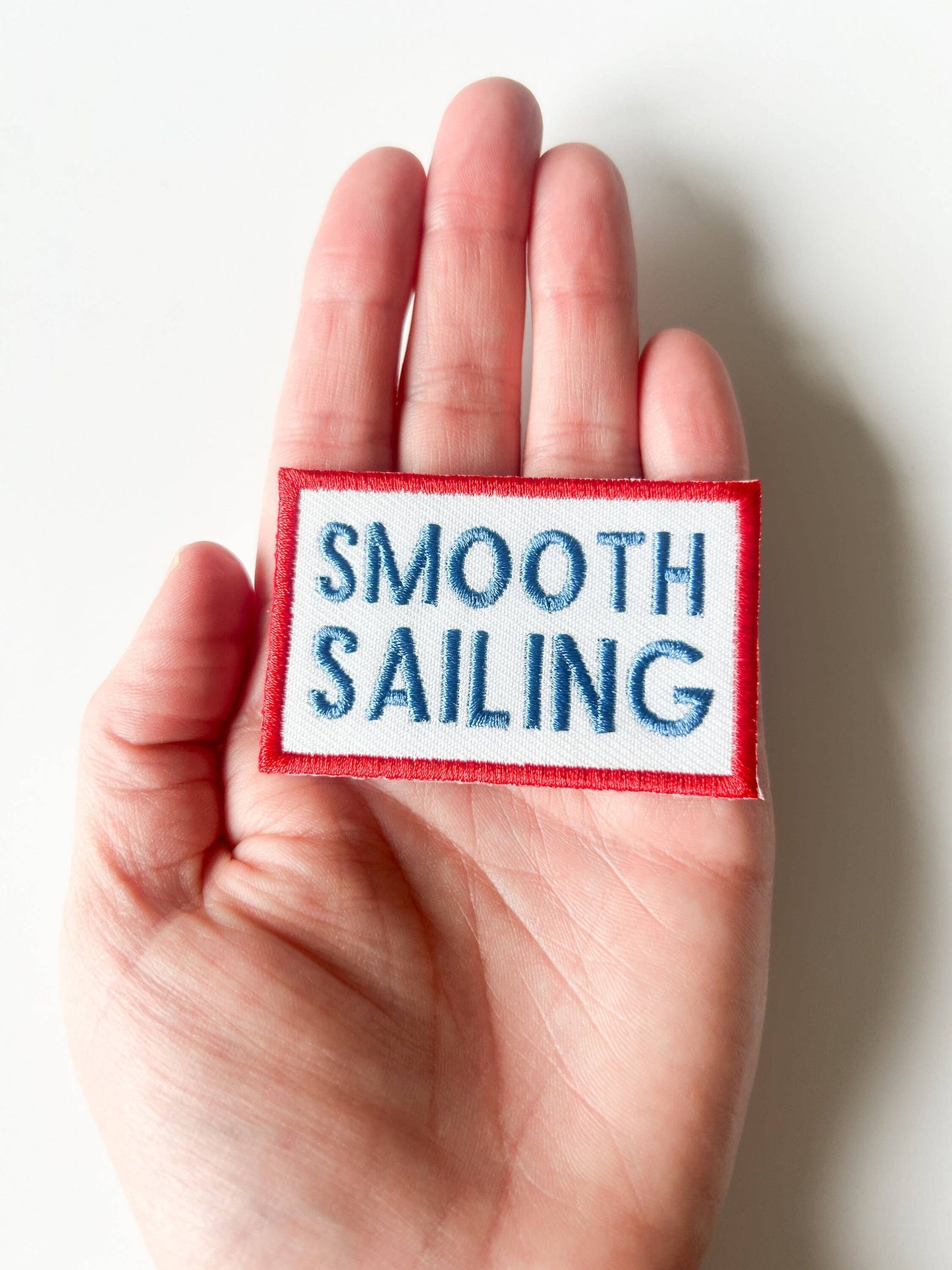 Smooth Sailing Embroidered Iron-On Patch