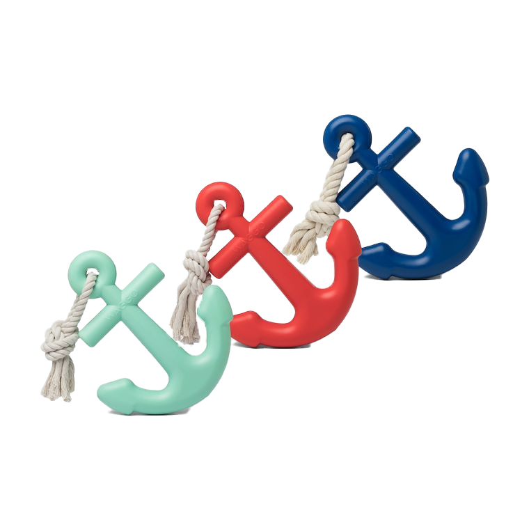 Navy Anchors Aweigh Rubber Dog Toy
