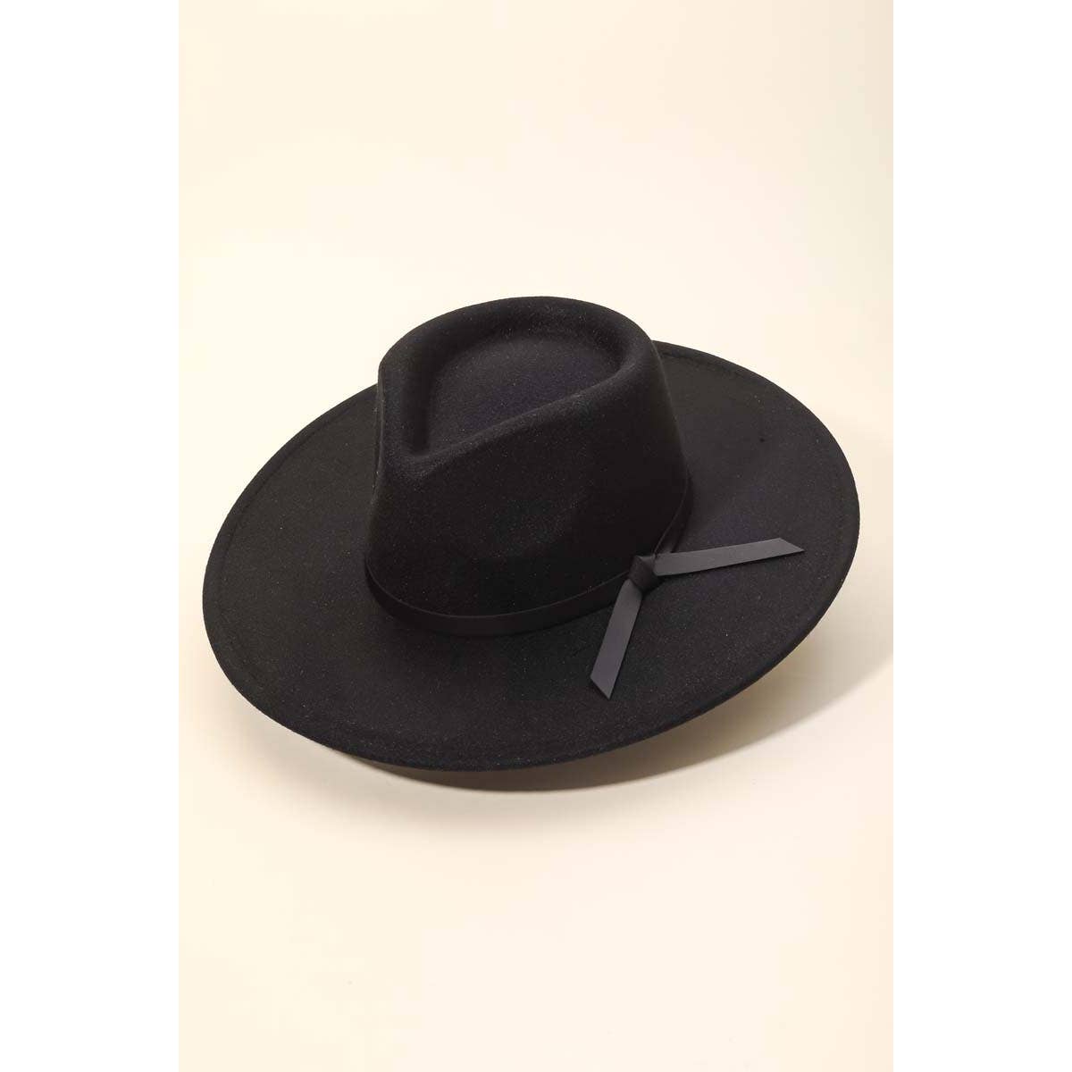 Thin Faux Leather Strap Fedora Fashion Hat