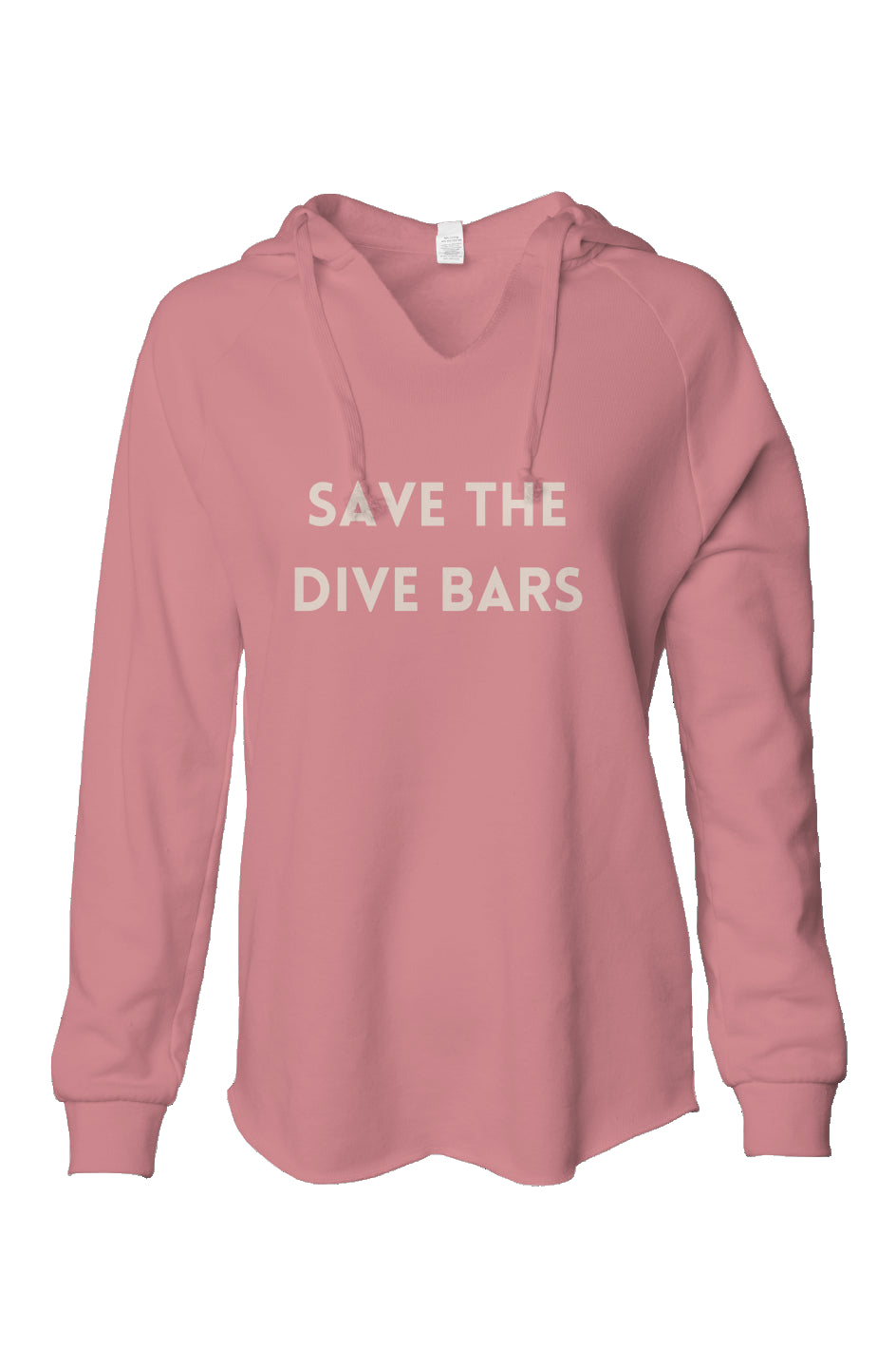 Save The Dive Bars Womens Wave Wash Hoodie