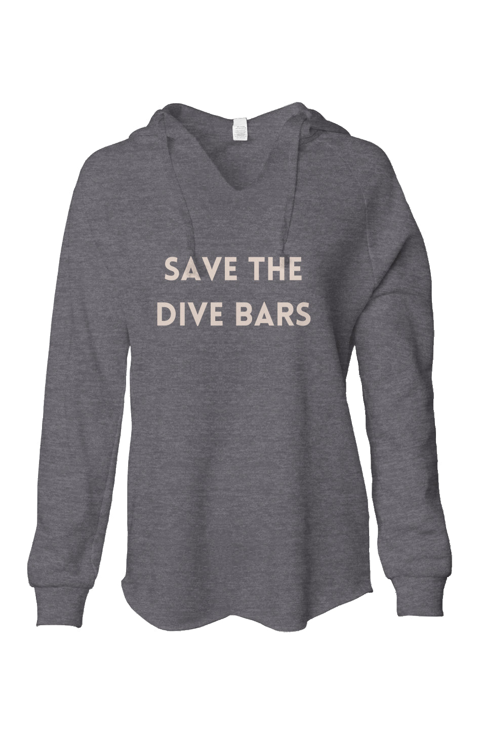 Save The Dive Bars Womens Wave Wash Hoodie