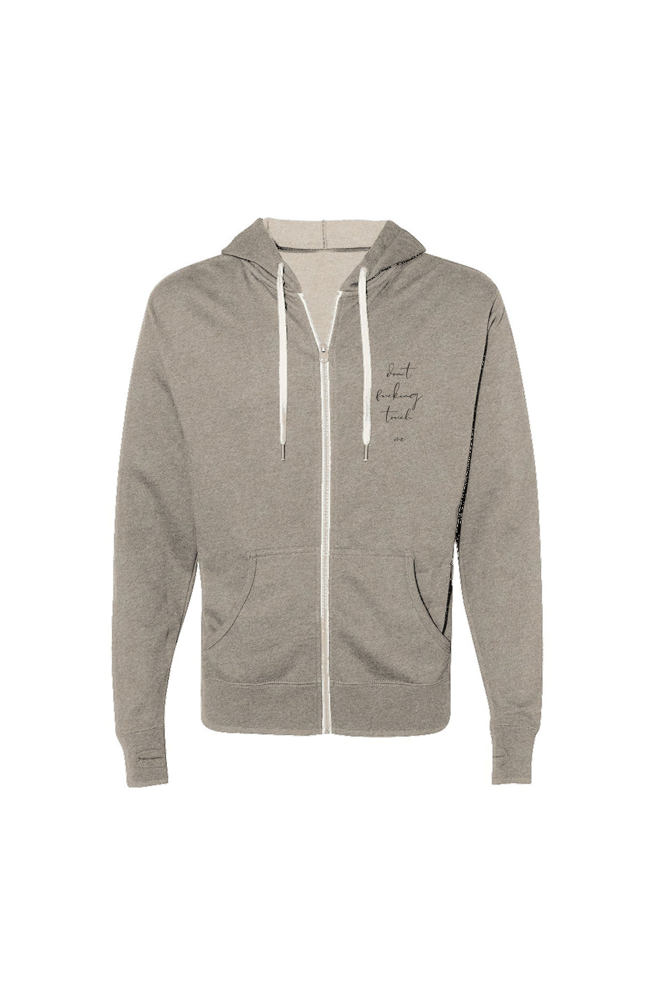 Don't Touch French Terry Zip-Up Hoodie