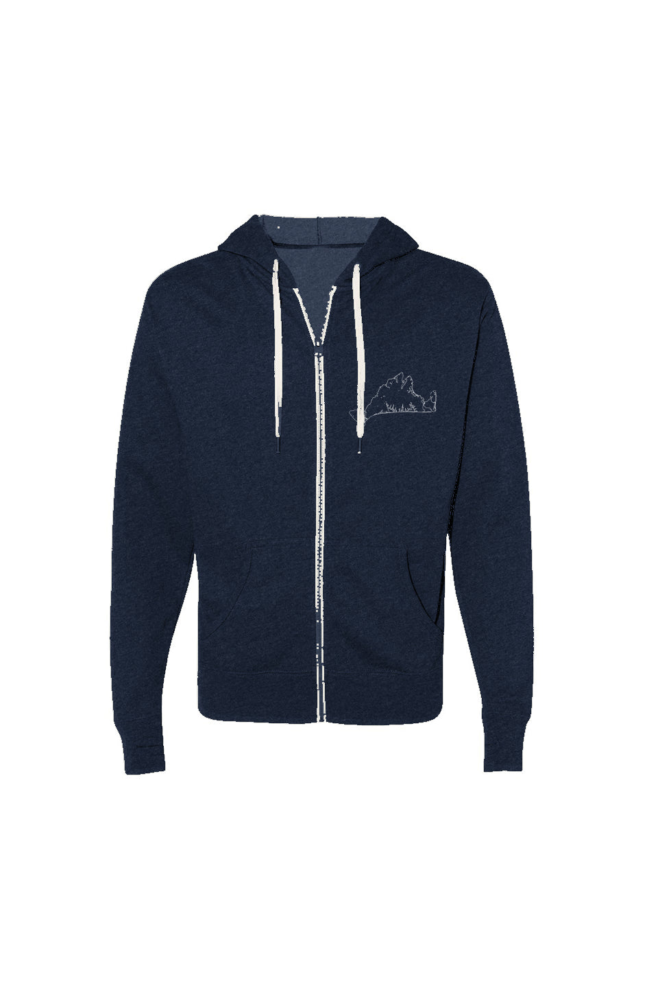 Island Outline French Terry Zip-Up Hoodie