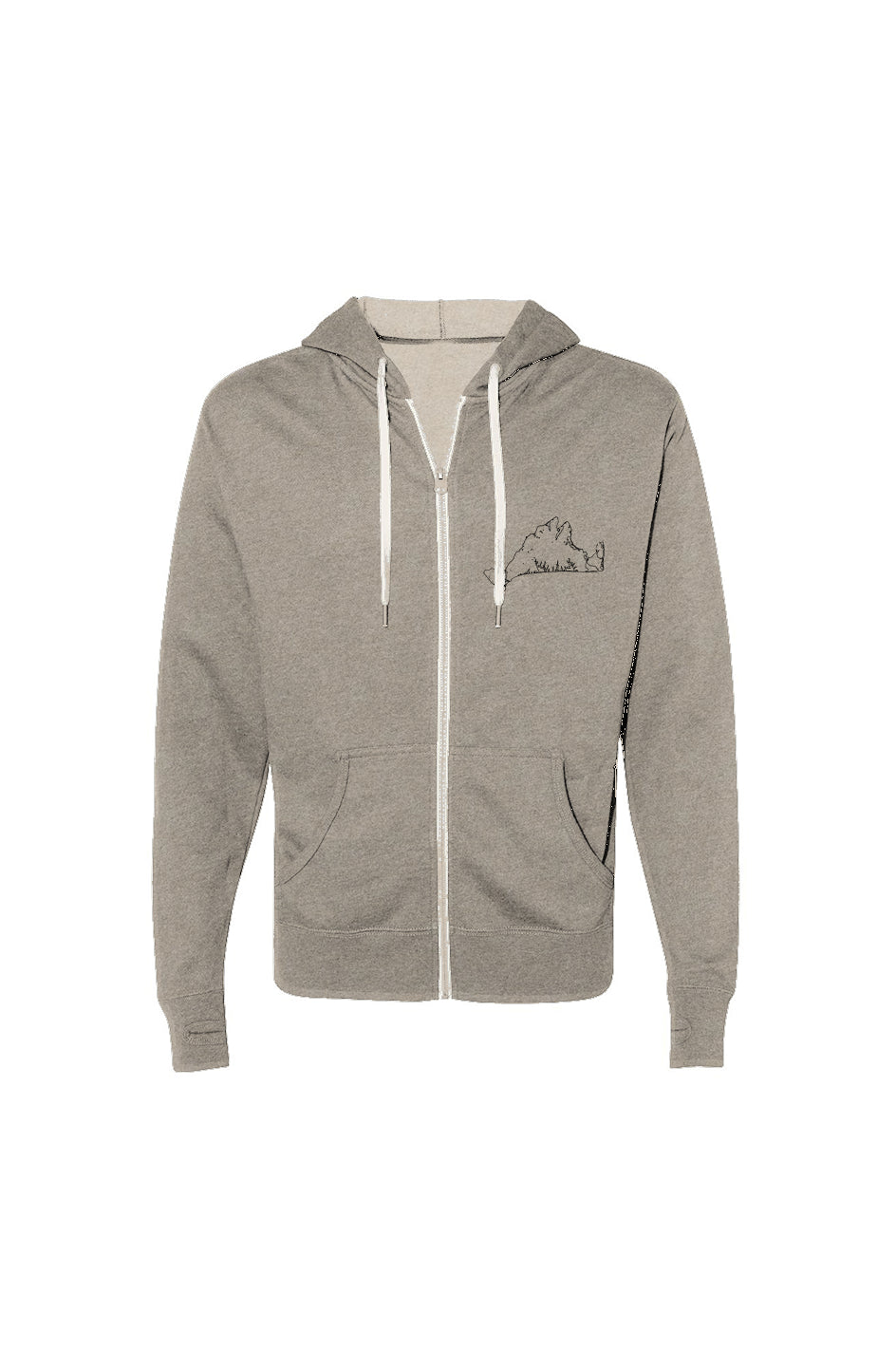 Island Outline French Terry Zip-Up Hoodie