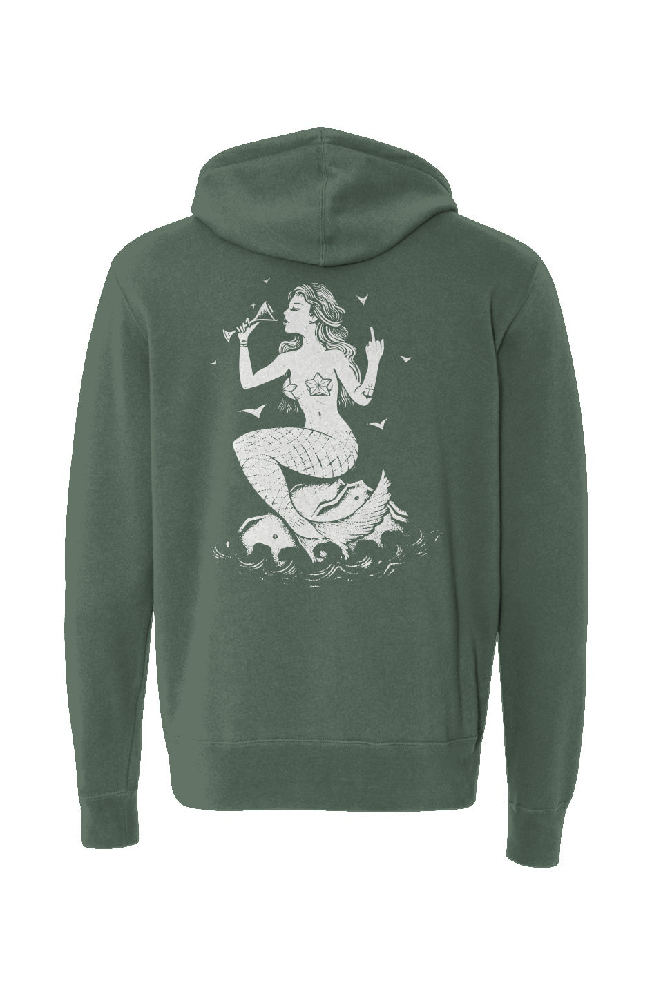 Snarky Mermaid Zip-Up Hoodie