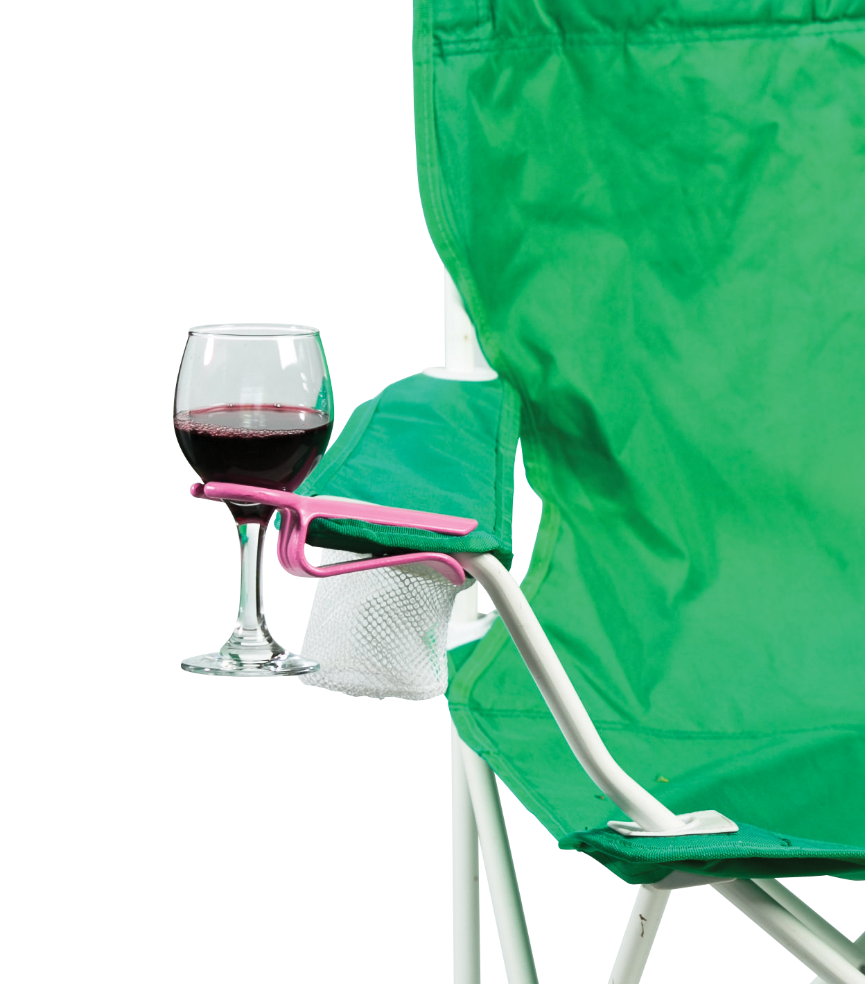 The Wine Hook - Wine Glass Holder for an outdoor chair