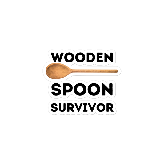 Wooden Spoon Survivor Sticker