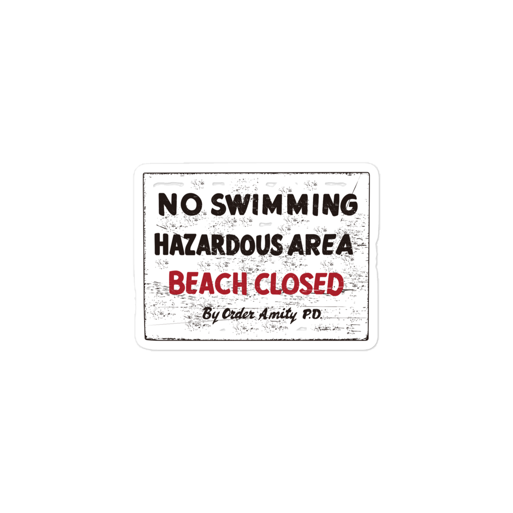 Beach Closed Sticker