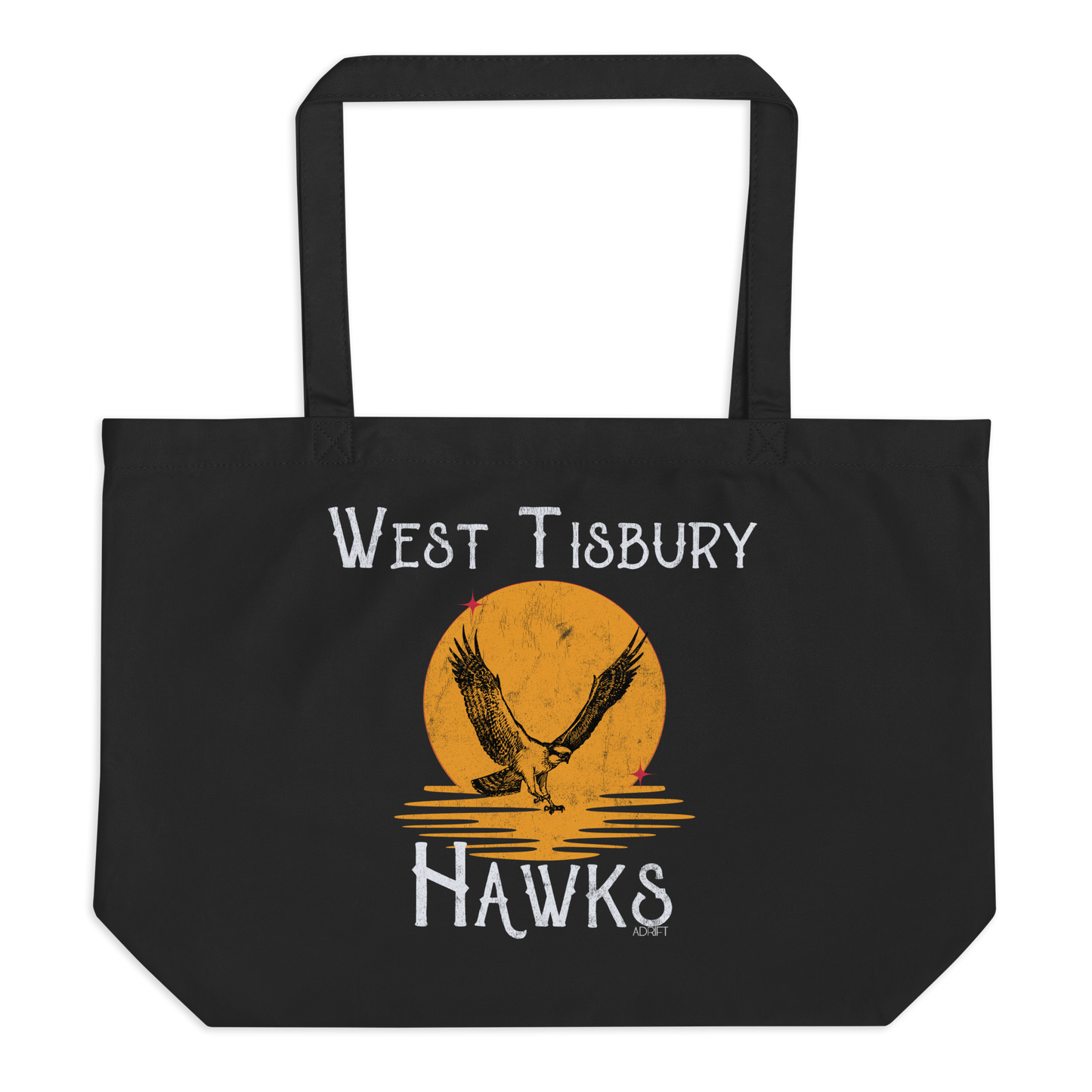 West Tisbury Hawks Large organic tote bag